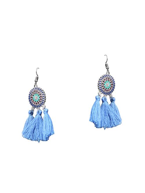 blue brass drop earrings - 14733882 - Very Small Image - 1