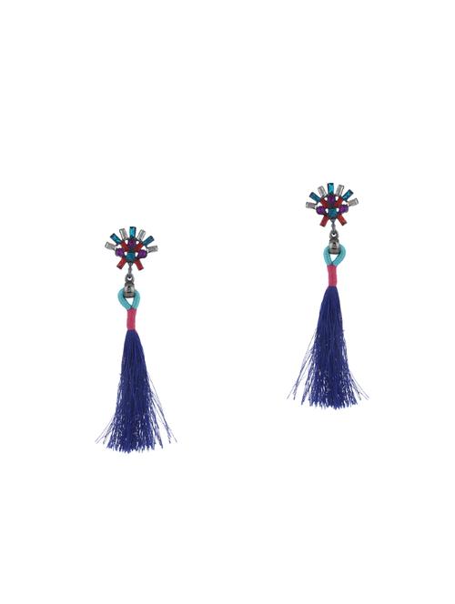 blue brass drop earrings - 14733899 - Very Small Image - 1