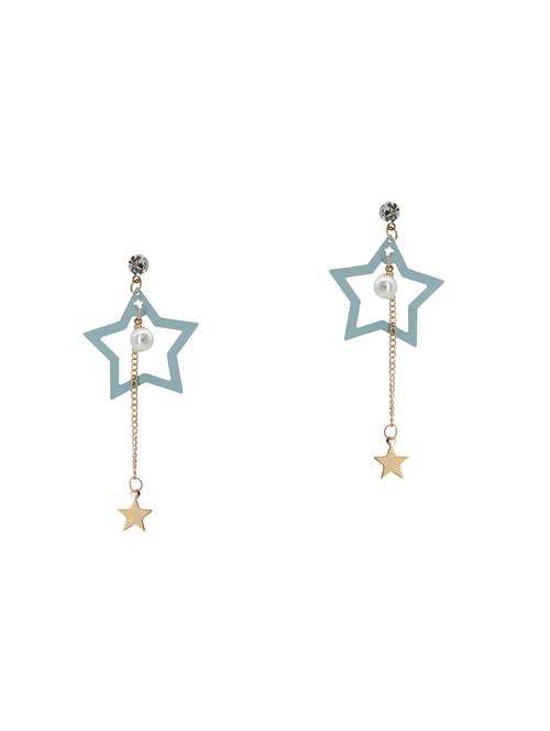 blue metal drop earrings - 14737309 - Very Small Image - 1