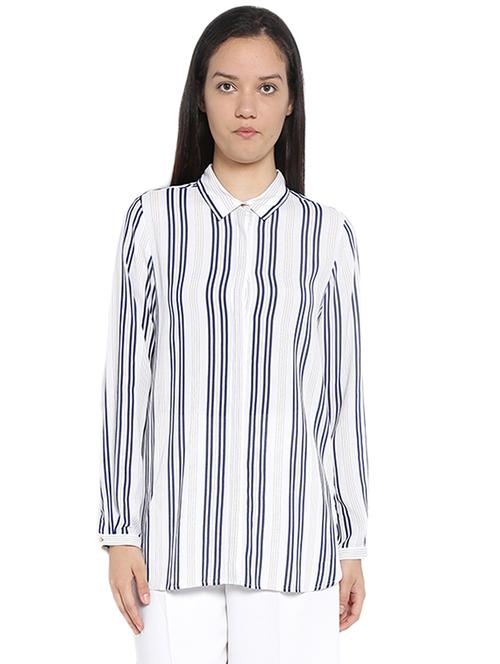 white viscose regular shirt - 14782396 - Very Small Image - 1
