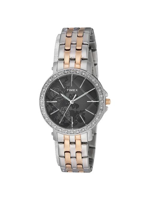 timex black dial watch for women - twel842hh - 14784918 - Very Small Image - 1