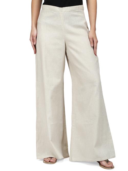 beige cotton palazzo - 14787401 - Very Small Image - 1