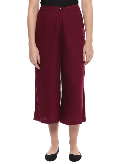 red solid palazzo - 14790863 - Very Small Image - 1