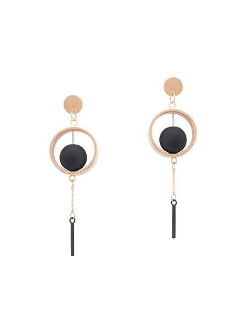 pink metal drop earrings - 14792231 - Very Small Image - 1