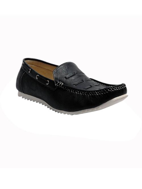 black leatherette slip on loafer - 14792542 - Very Small Image - 1