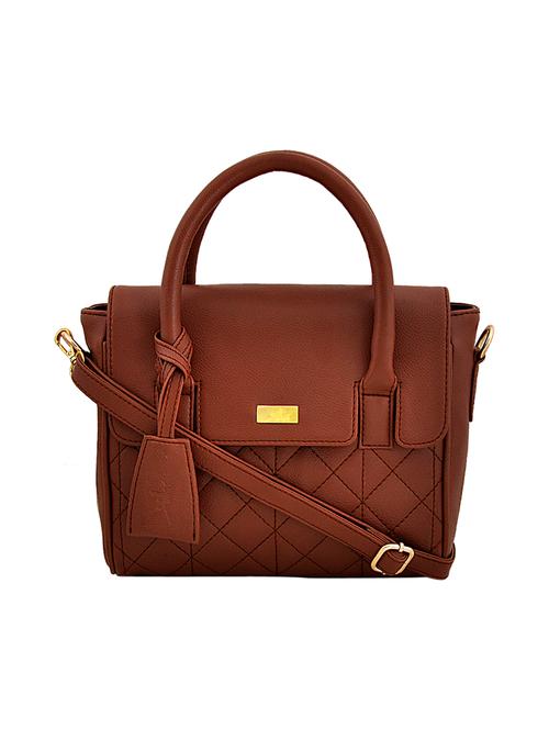 brown leatherette regular handbag - 14793594 - Very Small Image - 1