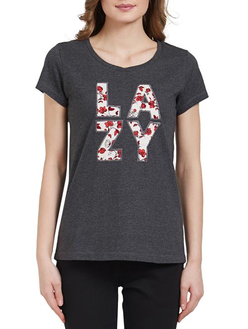 grey applique tee - 14800961 - Very Small Image - 1