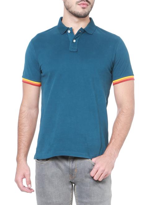 blue cotton t-shirt - 14801810 - Very Small Image - 1