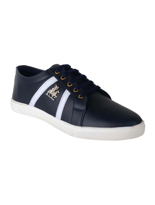 blue leatherette lace up sneaker - 14805380 - Very Small Image - 1