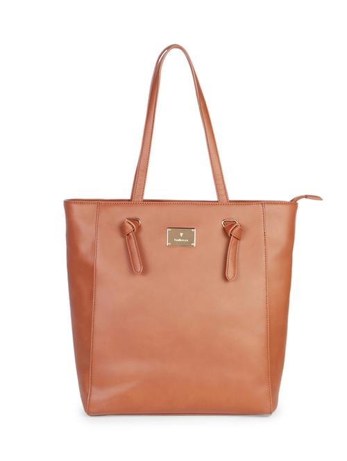 brown leatherette regular handbag - 14810987 - Very Small Image - 1