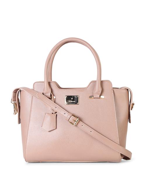 beige leatherette regular handbag - 14810989 - Very Small Image - 1