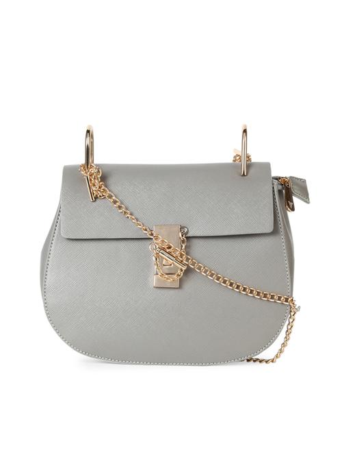 grey leatherette regular sling bag - 14811011 - Very Small Image - 1