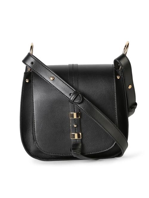 black leatherette regular sling bag - 14811025 - Very Small Image - 1