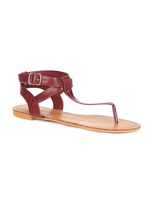 maroon ankle strap sandal - 14811543 - Very Small Image - 1