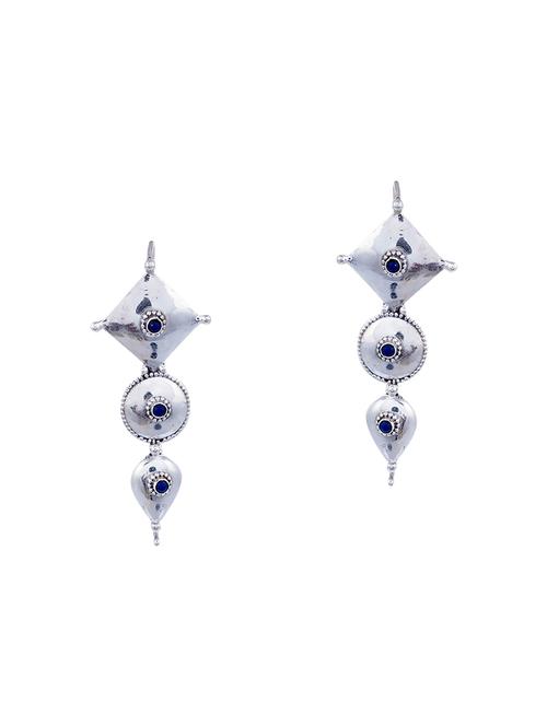 silver tone oxidized earrings - 14813458 - Very Small Image - 1