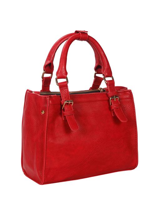 red leatherette regular handbag - 14815010 - Very Small Image - 1