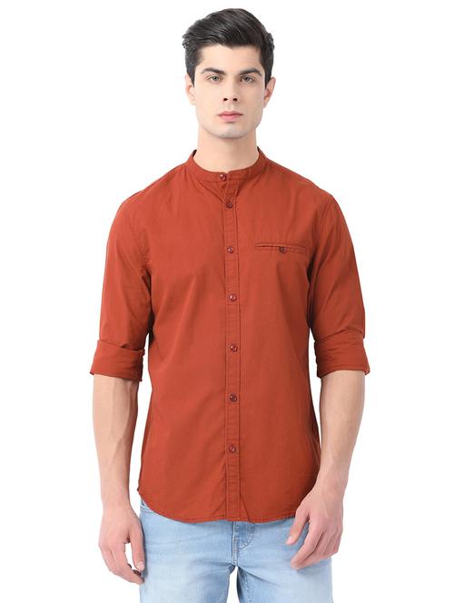 red cotton casual shirt - 14841983 - Very Small Image - 1
