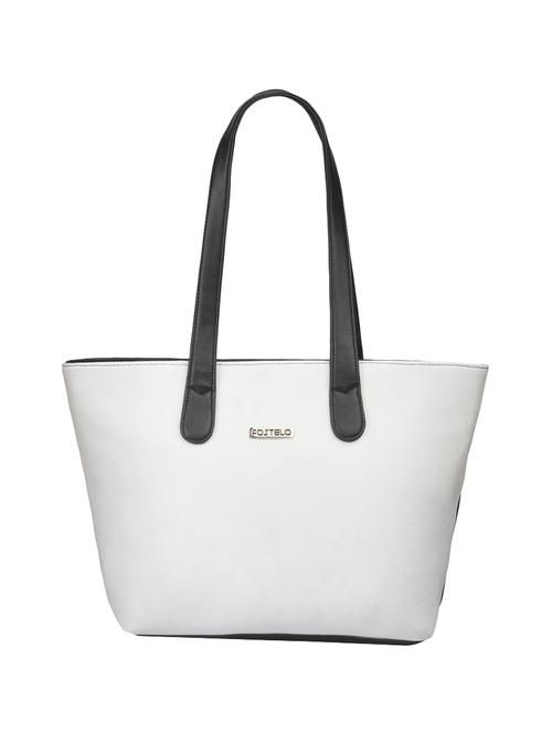 white leatherette regular handbag - 14848600 - Very Small Image - 1