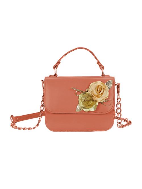 maroon leatherette sling bag - 14850706 - Very Small Image - 1