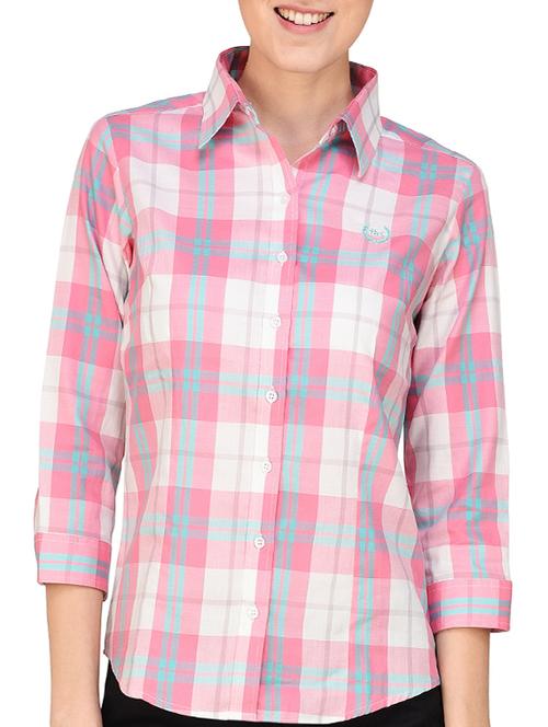 pink checkered shirt - 14852429 - Very Small Image - 1
