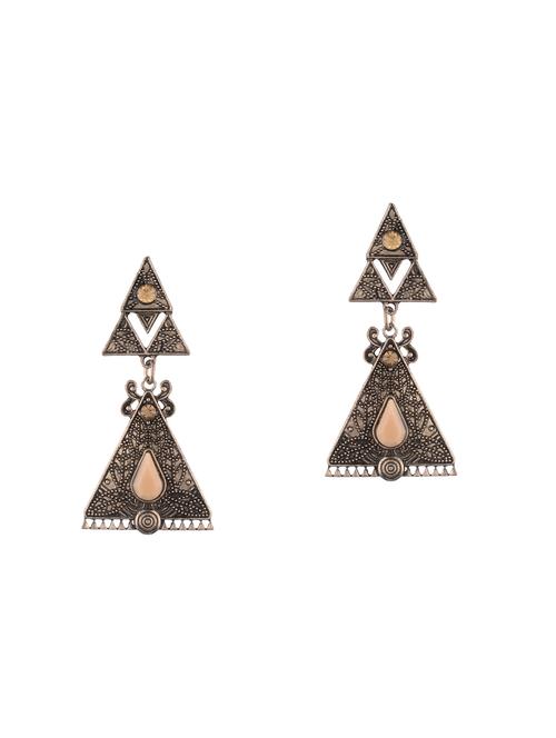gold plated drop earrings - 14853332 - Very Small Image - 1