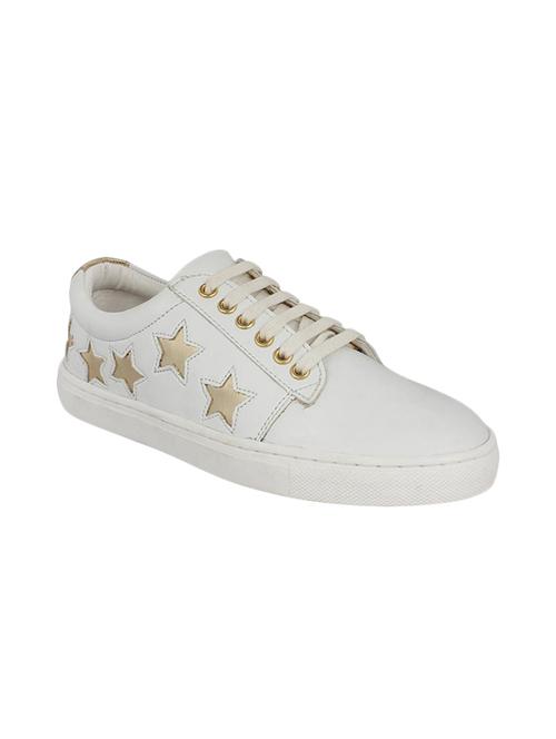 white pu laceup sneakers - 14859322 - Very Small Image - 1