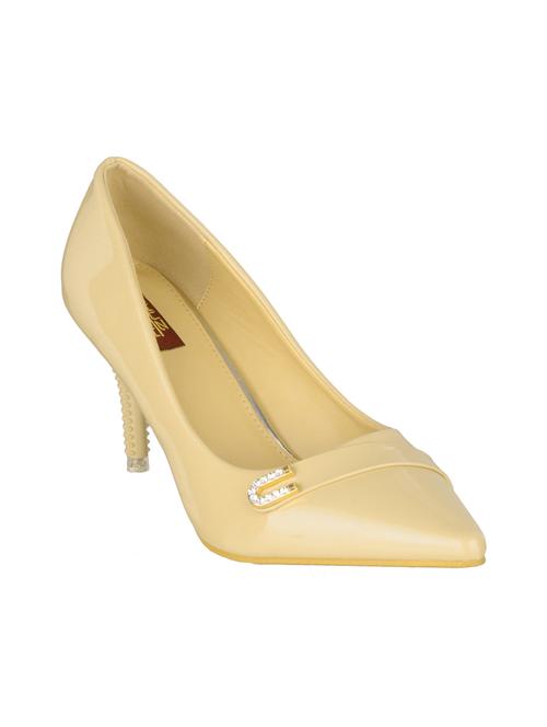 beige faux leather slip on pumps - 14865253 - Very Small Image - 1