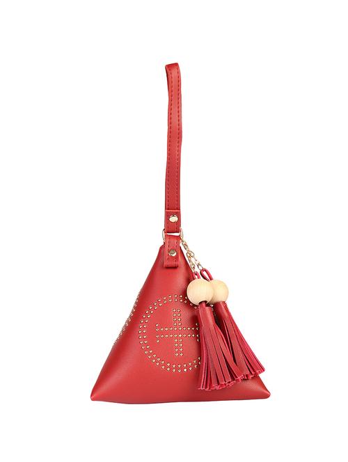 maroon leatherette sling bag - 14867461 - Very Small Image - 1