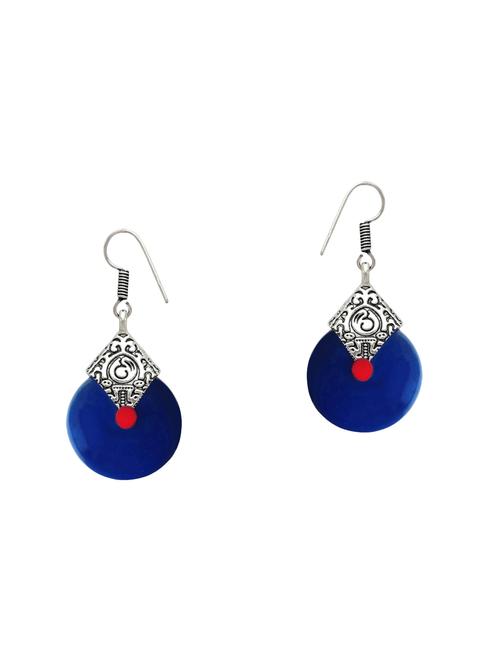blue metal drop earring - 14871159 - Very Small Image - 1