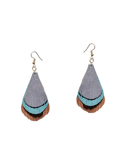 multi colored metal drop earrings - 14871288 - Very Small Image - 1