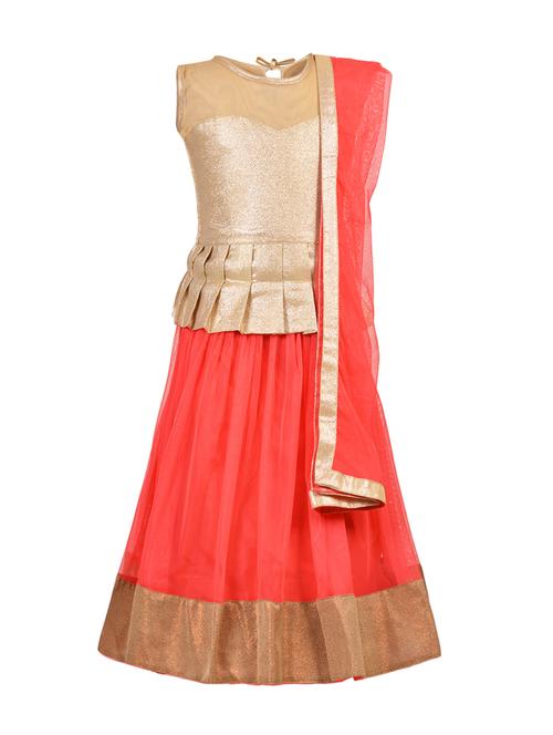 pink net lehenga choli - 14882951 - Very Small Image - 1