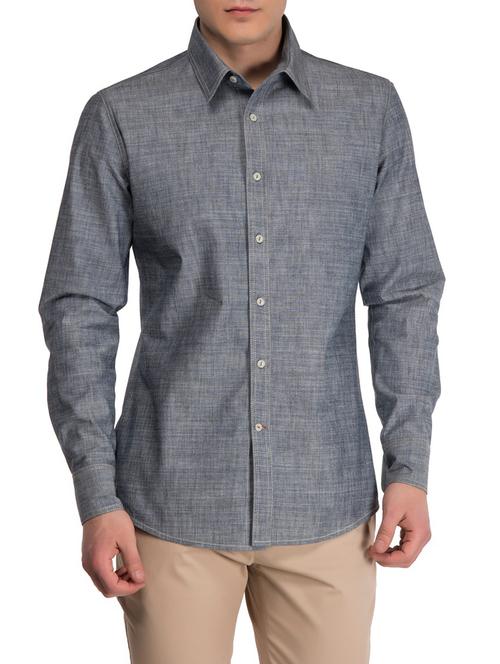 grey cotton casual shirt - 14883448 - Very Small Image - 1