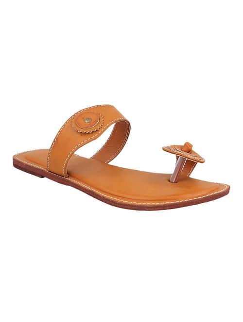 brown toe separator kolhapuri - 14894171 - Very Small Image - 1