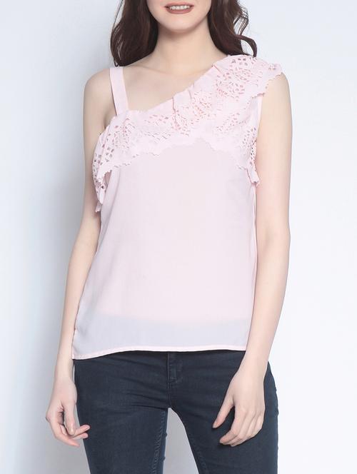 solid pink casual top - 14895292 - Very Small Image - 1
