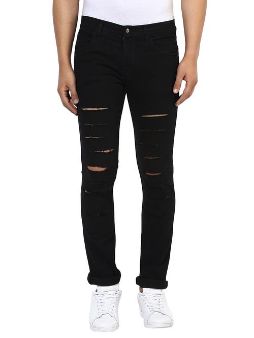 black denim ripped jeans - 14895539 - Very Small Image - 1