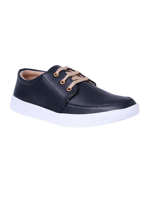 black leatherette lace up sneaker - 14902923 - Very Small Image - 1