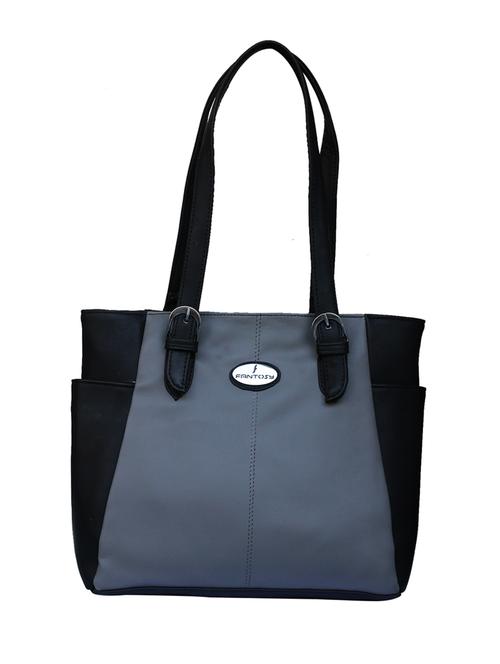 grey leatherette regular handbag - 14903464 - Very Small Image - 1