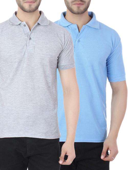 multi colored cotton blend combos t-shirt (set of 2) - 14909877 - Very Small Image - 1