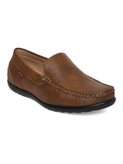 tan leatherette slip on loafer - 14912594 - Very Small Image - 1