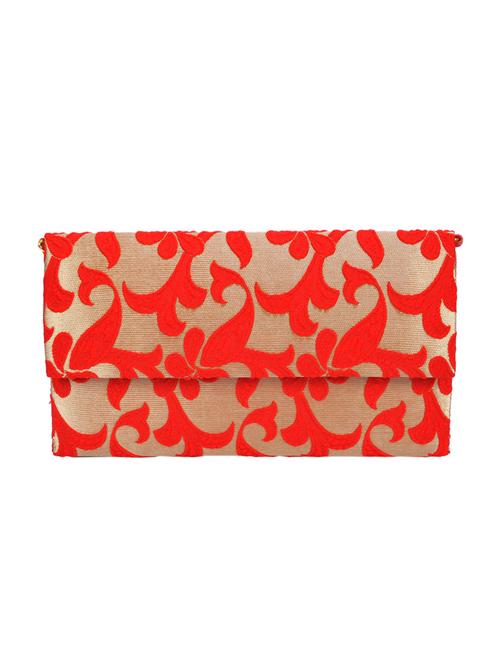 red polyester fold over clutch - 14918174 - Very Small Image - 1