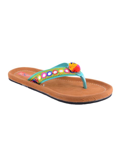 blue ethnic toe separator sandals - 14924746 - Very Small Image - 1