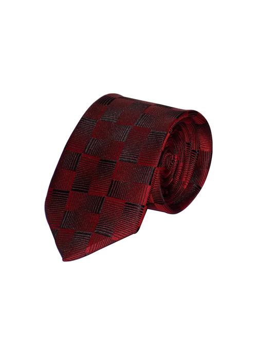 red micro fiber tie with pocket square and lapelpin - 14928465 - Very Small Image - 1