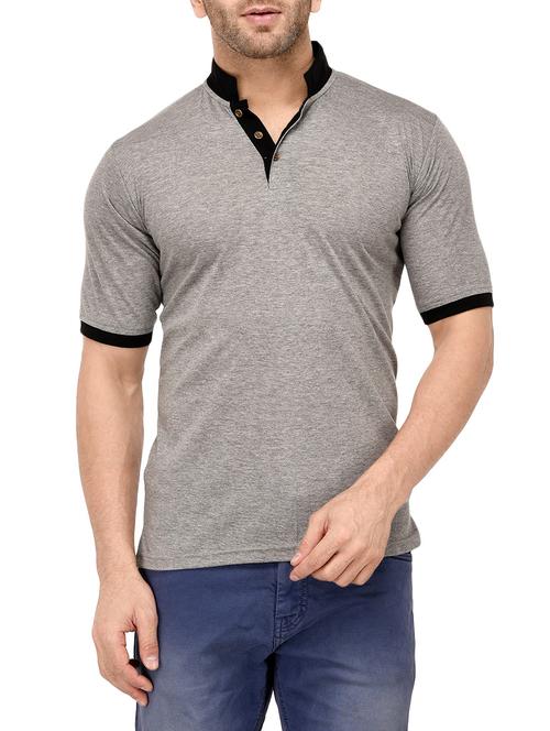 grey cotton t-shirt - 14949754 - Very Small Image - 1