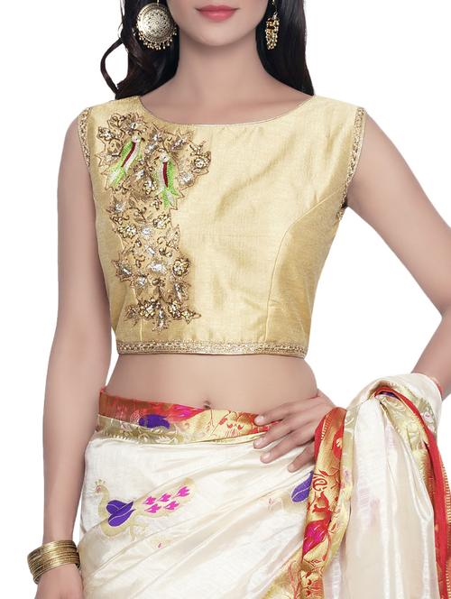 Beige embellished blouse - 14958379 - Very Small Image - 1