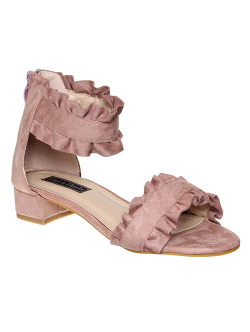 pink suede closed back sandals - 14960773 - Very Small Image - 1