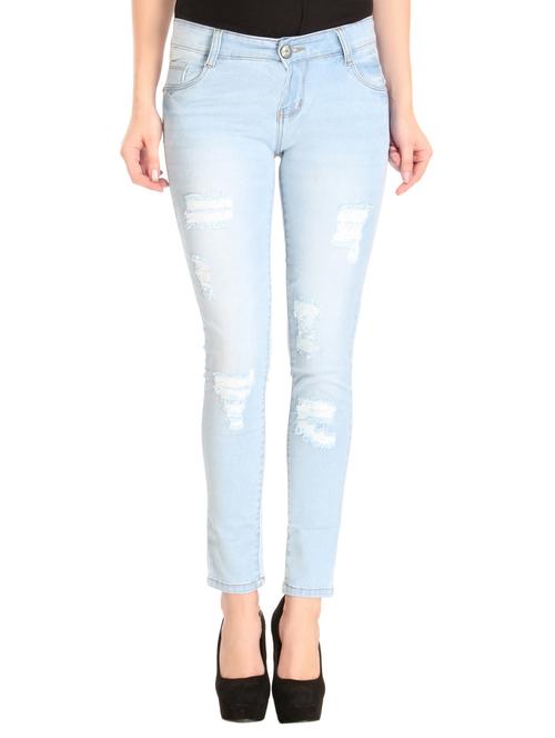distressed low rise jeans - 14966660 - Very Small Image - 1