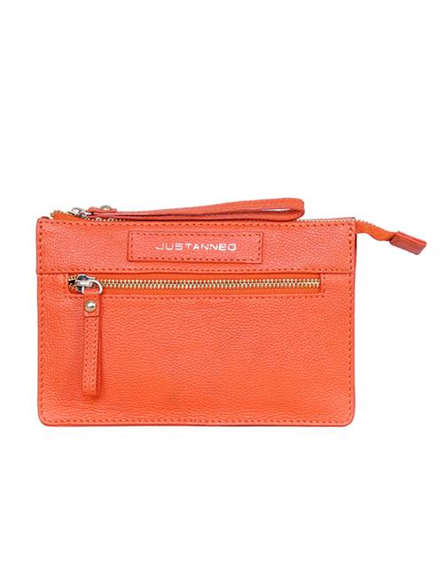 orange leather regular clutch - 14969695 - Very Small Image - 1