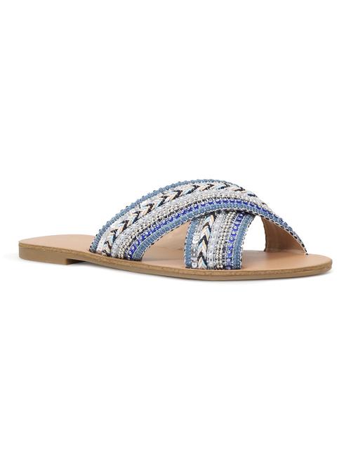 blue leatherette slides - 14970964 - Very Small Image - 1