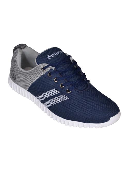 navy mesh lace up sport shoes - 14981421 - Very Small Image - 1