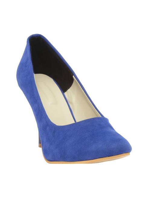 blue suede slip on pumps - 14984121 - Very Small Image - 1